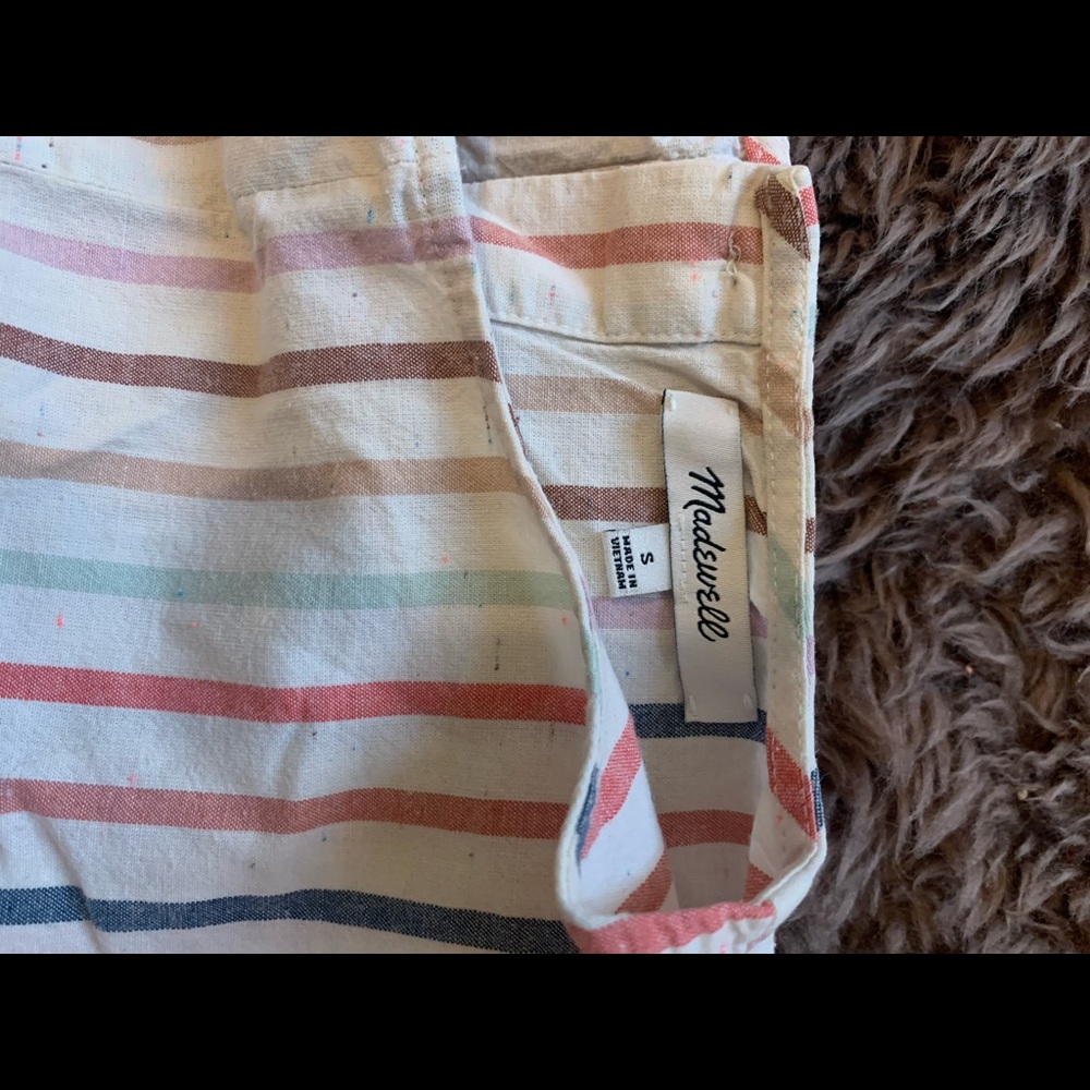 Madewell tie front blouse